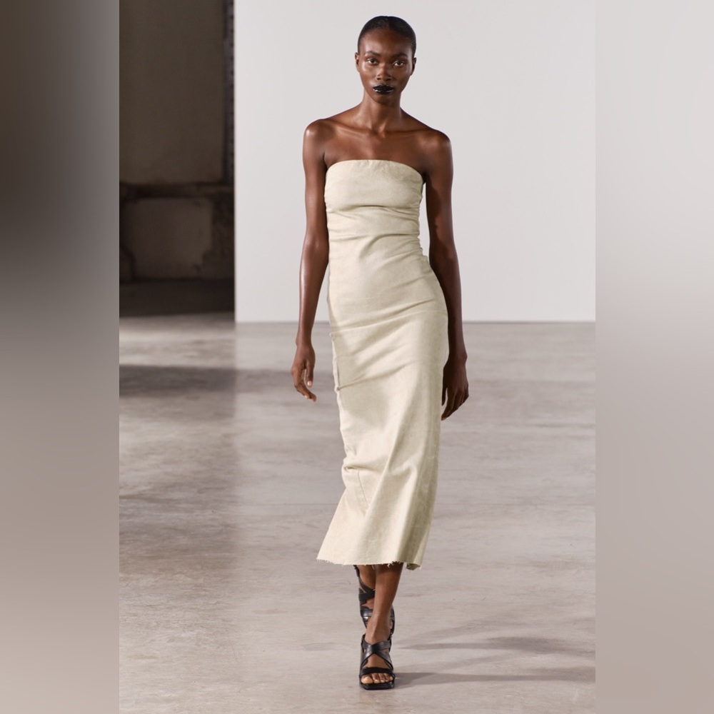 Zara Fitted Washed Dress ZW Collection | Size SM